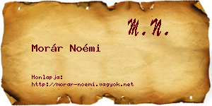Morár Noémi névjegykártya